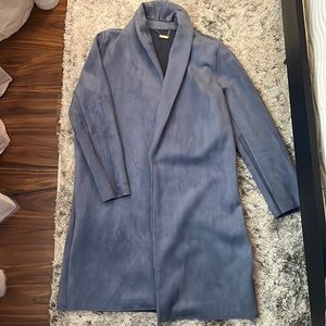 Long Blue Suede T Thari Jacket, Size L